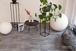 Кварцвиниловые полы Vinilam Ceramo Stone 2,5 мм 71616 Цемент Серый фото  | FLOORDEALER